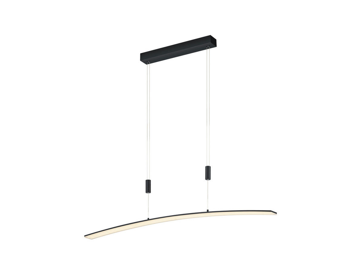 LED-HÄNGELEUCHTE 130/6/150 cm   - Schwarz, MODERN, Metall (130/6/150cm) - Hell