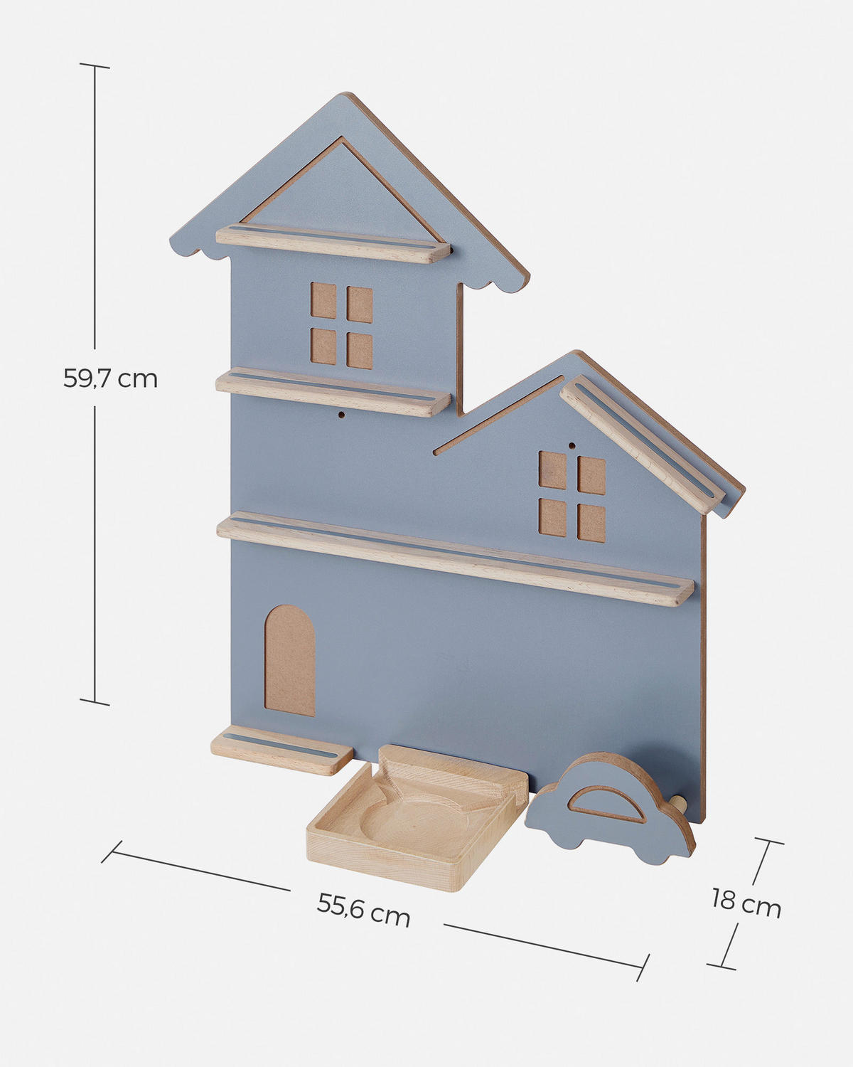 KINDERREGAL 55,6/59,7/17,9 cm  - Grau, MODERN, Holz/Holzwerkstoff (55,6/59,7/17,9cm) - MID.YOU