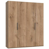 DREHTÜRENSCHRANK in Eichefarben  - Chromfarben/Eichefarben, Modern, Holzwerkstoff (200/236/58cm) - MID.YOU