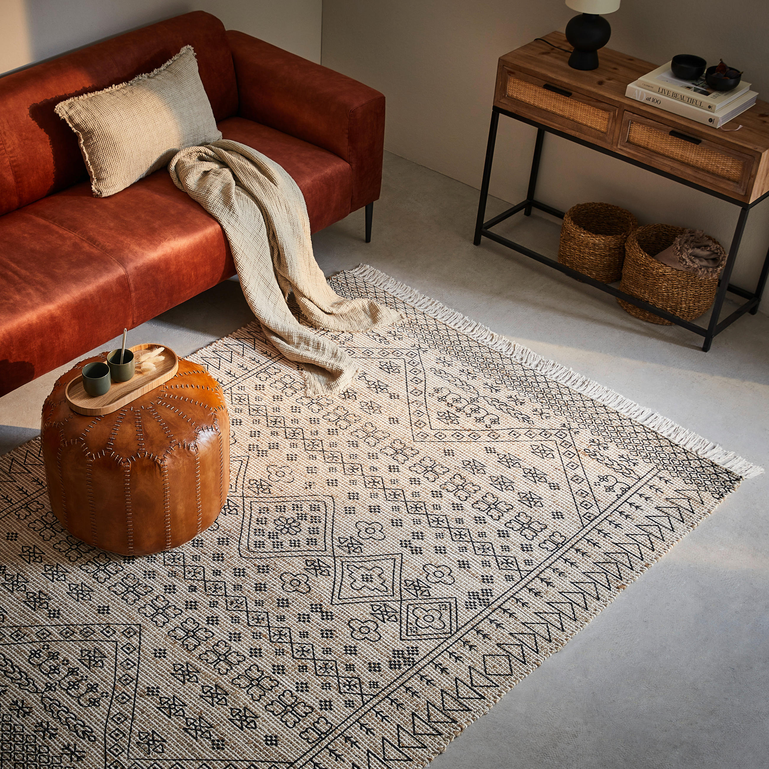 HANDWEBTEPPICH 130/190 cm Aldra Hellbraun  - Hellbraun, Trend, Textil (130/190cm) - Linea Natura