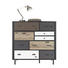 KOMMODE Dunkelbraun, Grau, Schwarz, Weiß - Dunkelbraun/Silberfarben, LIFESTYLE, Metall (105,2/104,7/45cm) - Xora KOMMODE Dunkelbraun, Grau, Schwarz, Weiß - Dunkelbraun/Silberfarben, LIFESTYLE, Metall (105,2/104,7/45cm) - Xora