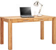 SCHREIBTISCH 140/70/76 cm  in Wildeiche  - Wildeiche/Alufarben, Basics, Holz/Kunststoff (140/70/76cm) - Linea Natura