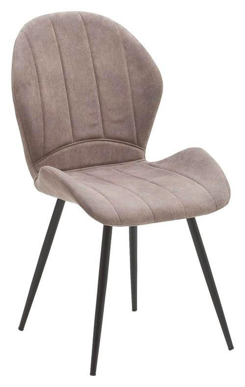 STUHL Flachgewebe Sandfarben  - Sandfarben/Anthrazit, Basics, Textil/Metall (51/89/56cm) - Livetastic