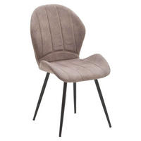 STUHL Flachgewebe Sandfarben  - Sandfarben/Anthrazit, Basics, Textil/Metall (51/89/56cm) - Livetastic