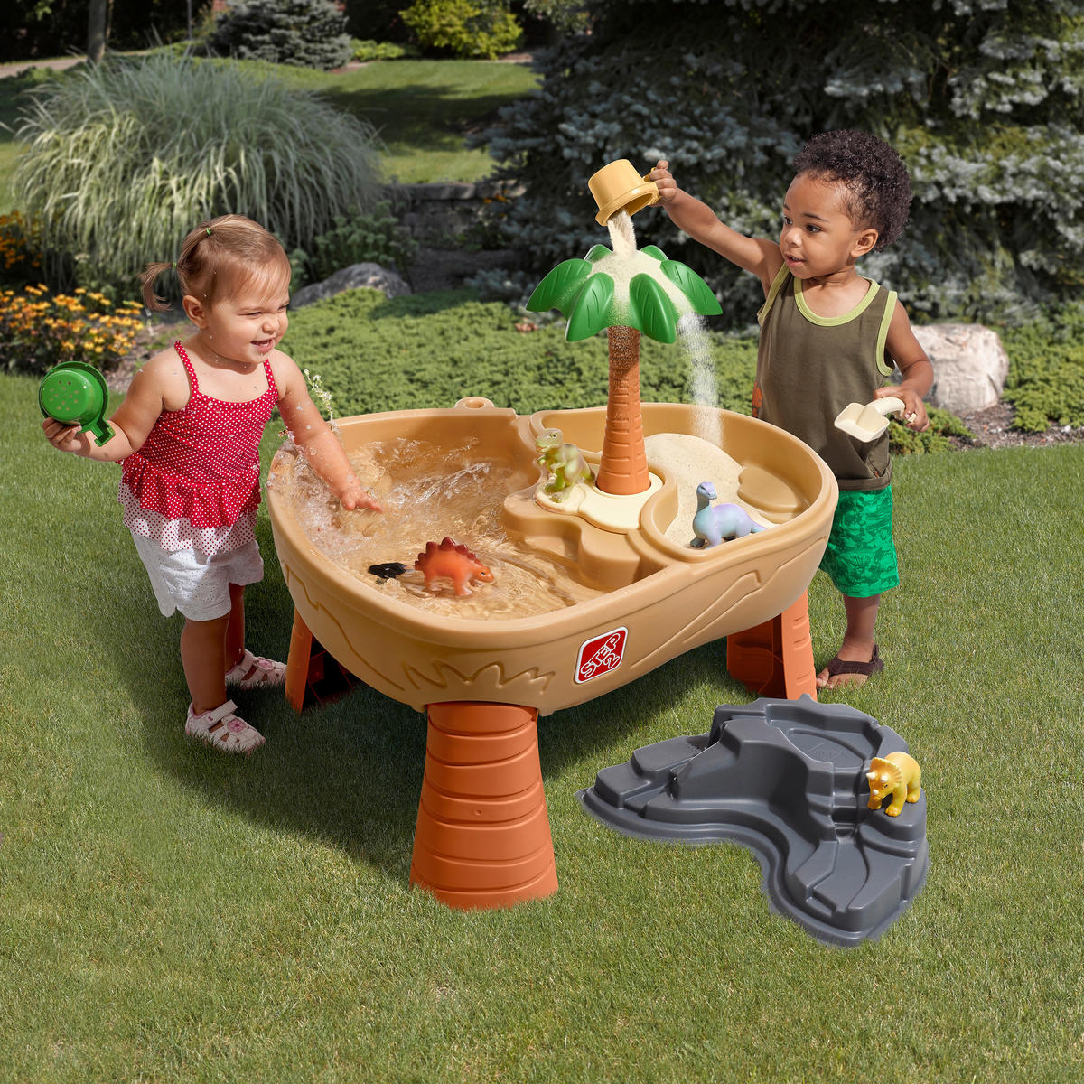 SAND- UND WASSERTISCH  - Braun/Orange, KONVENTIONELL, Kunststoff (74,93/76,2/83,8cm) - Ambia Garden