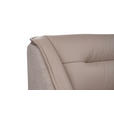 ECKBANK 178/237 cm Webstoff Echtleder Taupe   - Taupe/Schwarz, Design, Leder/Textil (178/237cm) - Novel