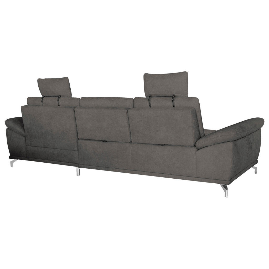 Thumbnail - Sit & More Ecksofa, Grau, Textil, 5-Sitzer, Ottomane rechts, L-Form, 301x176 cm, Goldenes M, DGM-Klimapakt, Oeko-Tex® St...
