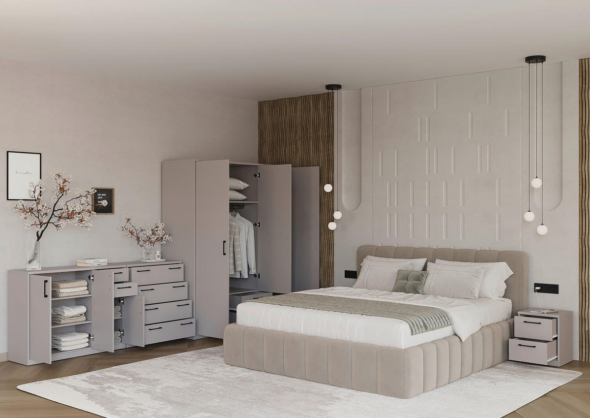 BYRÅ 72/84/36 cm  - svart/kashmir, Basics, trämaterial/plast (72/84/36cm) - Best Price