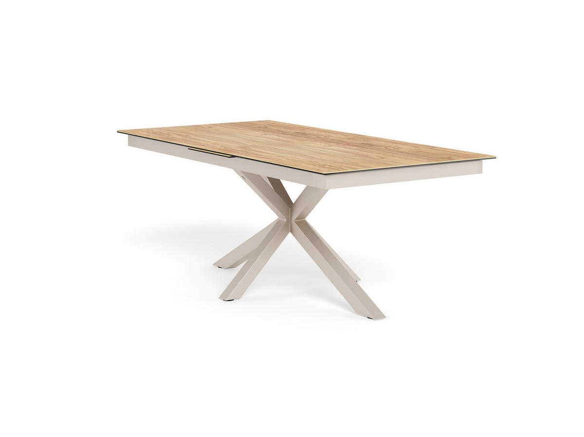 ESSTISCH in Metall, Glas, Keramik 240/76/100 cm  - Eichefarben/Grau, MODERN, Glas/Keramik (240/76/100cm) - MID.YOU