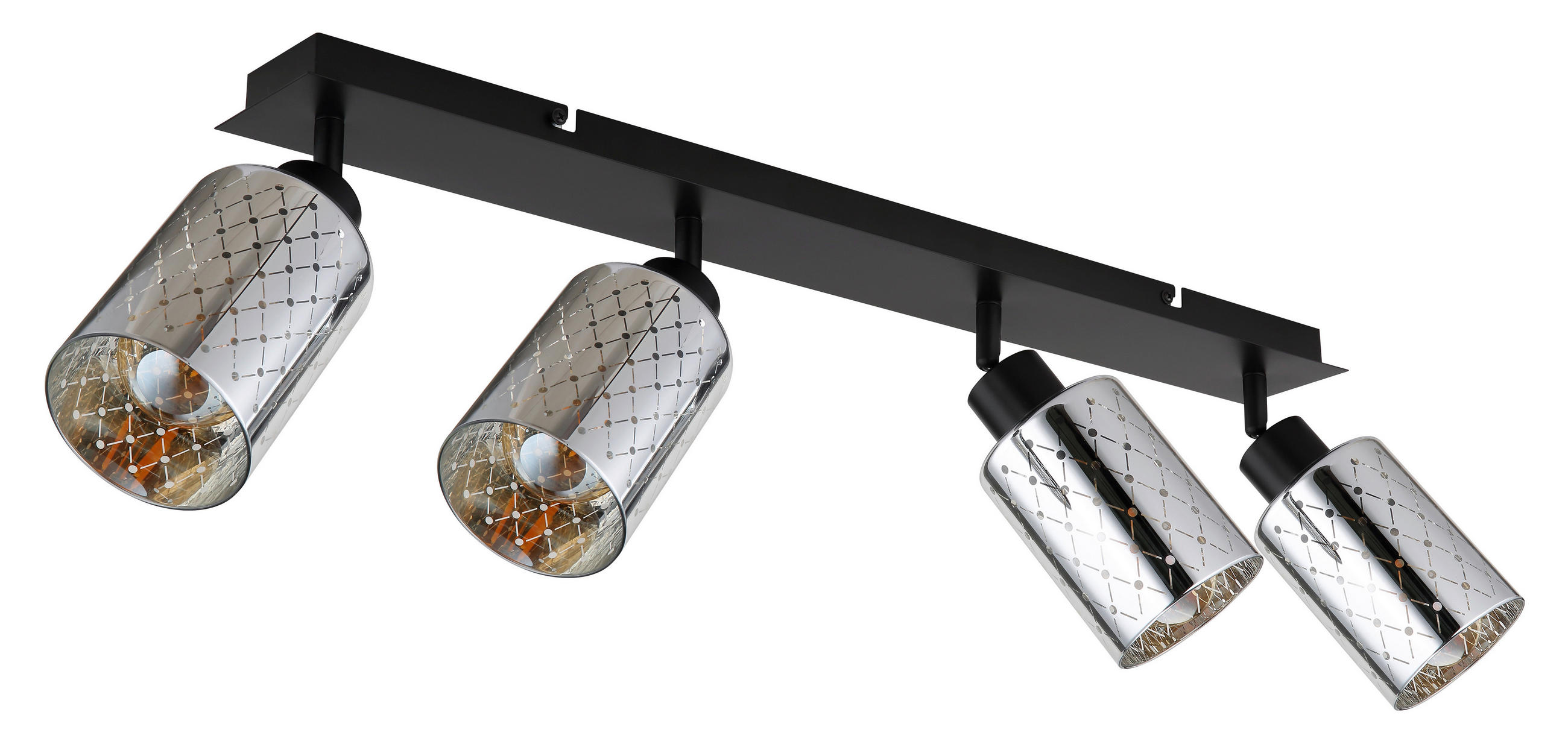 STRAHLER 86/9/22 cm   - Klar/Chromfarben, Basics, Glas/Metall (86/9/22cm) - Globo