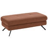 HOCKER in Textil Braun  - Schwarz/Braun, Design, Textil/Metall (130/47/65cm) - Beldomo System