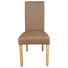 STUHL Lederlook Taupe - Taupe/Naturfarben, LIFESTYLE, Holz/Textil (42/95/54cm) - CARRYHOME
