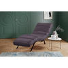 RELAXLIEGE in Echtleder Aubergine  - Aubergine/Schwarz, Design, Leder/Metall (65/65-95/171cm) - Livetastic