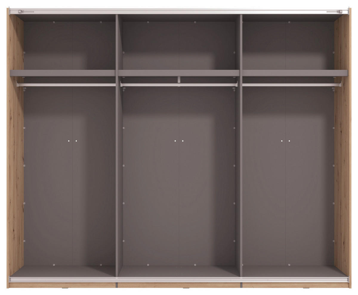 SKRIŇA S POS. DVER. – HOR.VED, 270/217,5/61 cm - čierna/dub artisan, Basics, kov/kompozitné drevo (270/217,5/61cm) - Xora