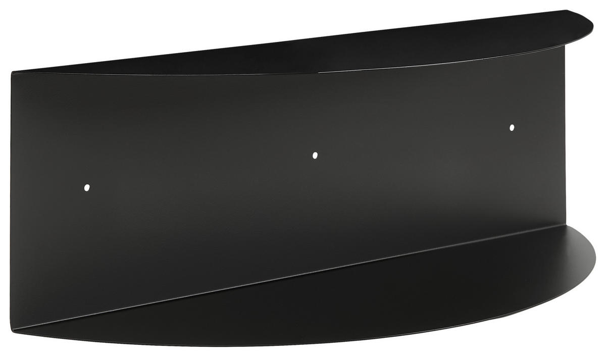 WANDBOARD Schwarz  - Schwarz, Design, Metall (60/20/20cm) - MID.YOU