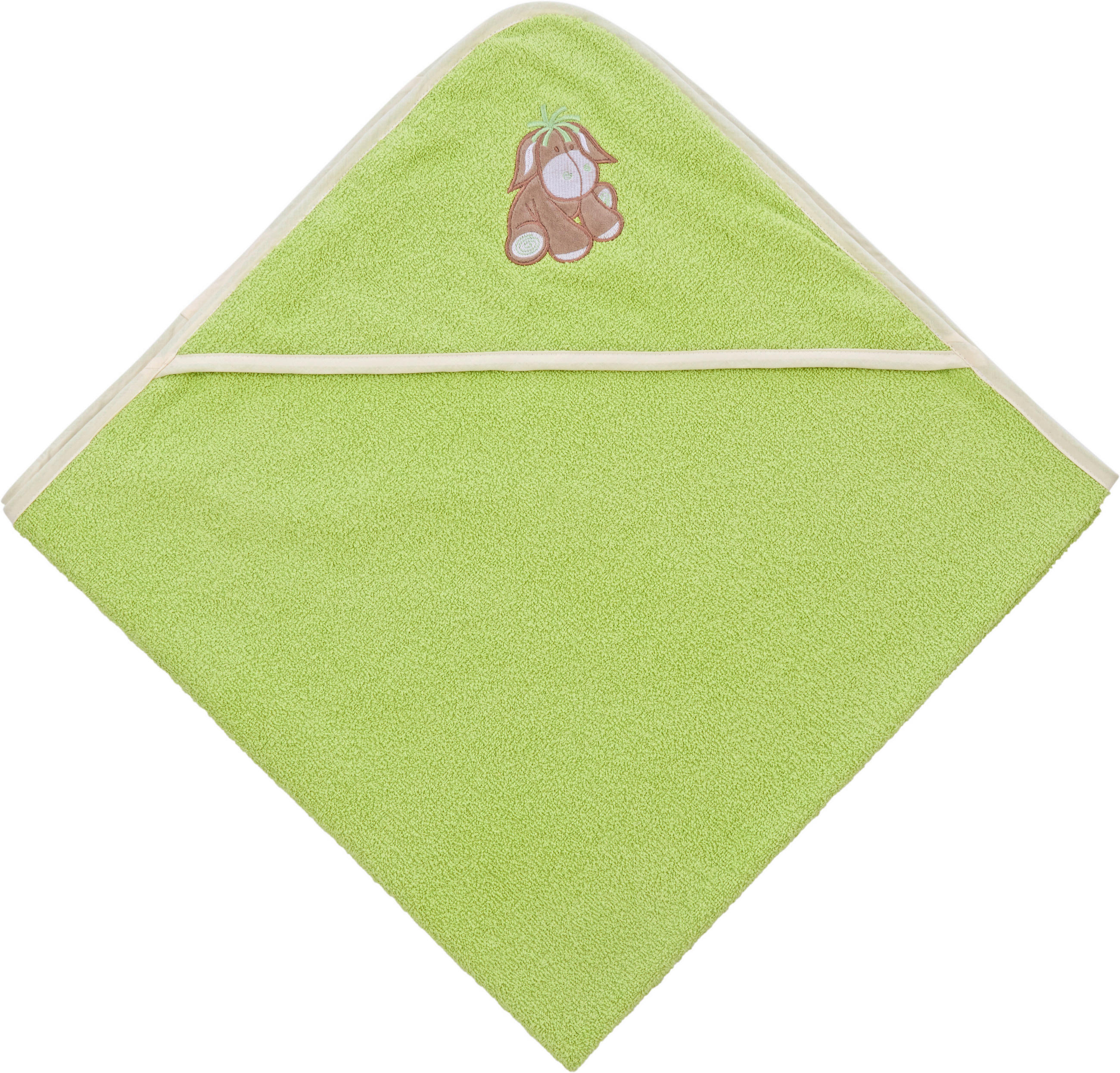 OSUŠKA S KAPUCÍ - zelená, Basics, textil (100/100cm) - My Baby Lou