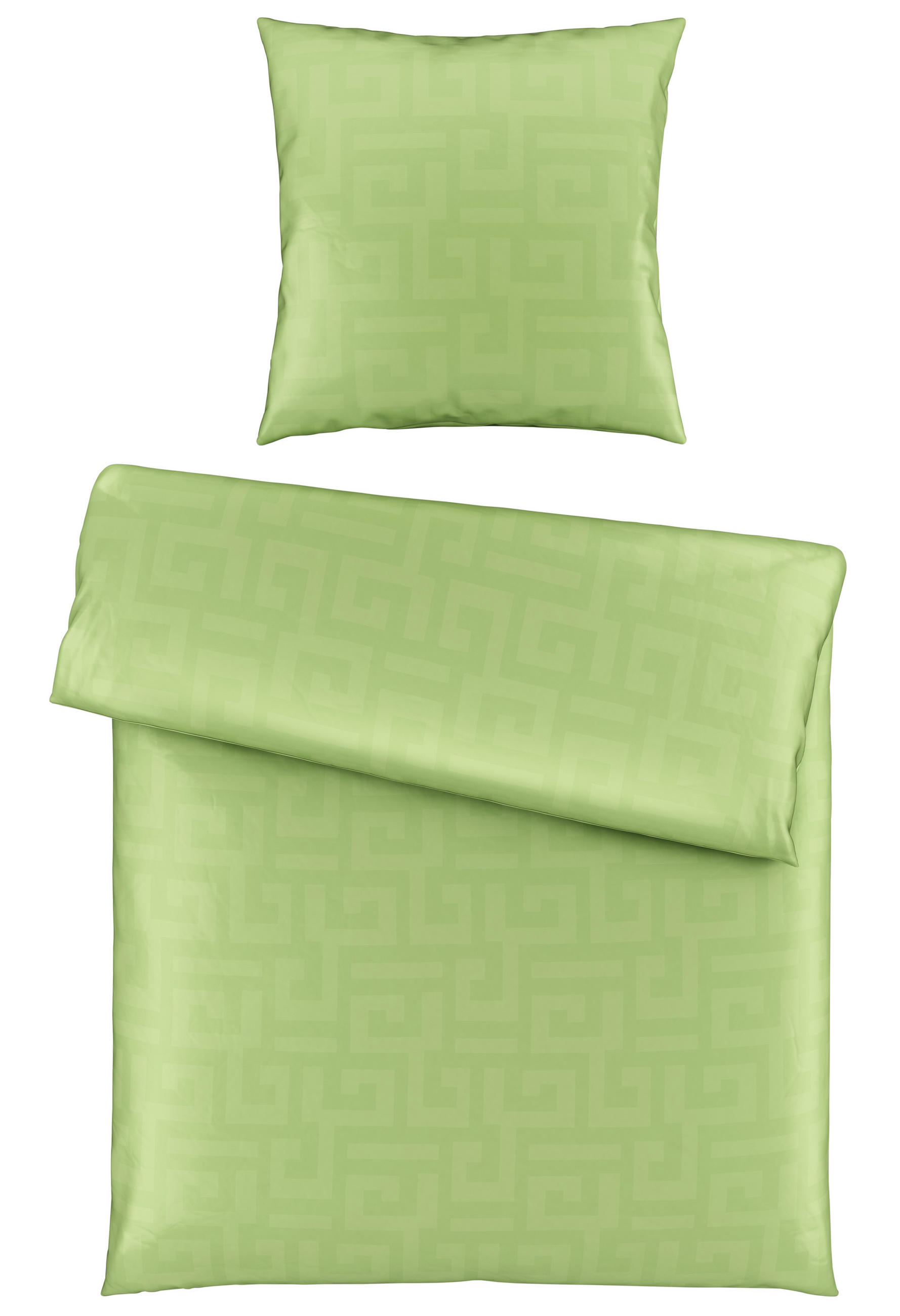 WENDEBETTWÄSCHE Mila Satin - Grün, Basics, Textil (135/200cm) - Bio:Vio
