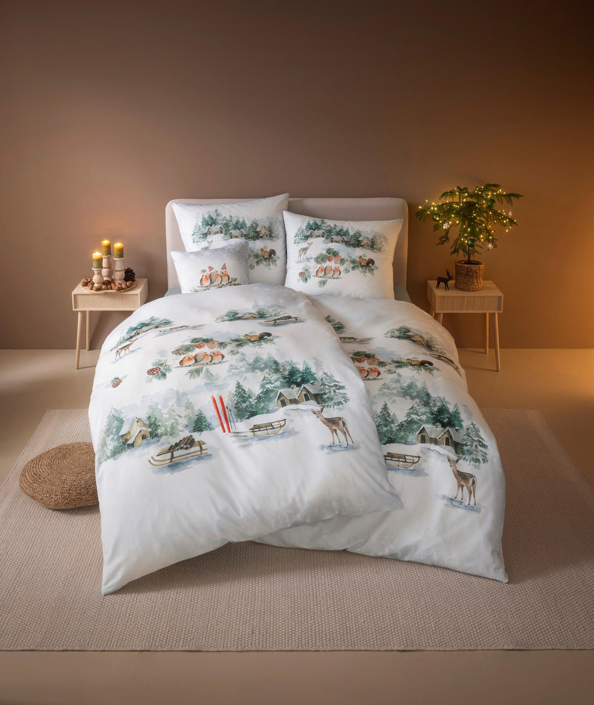 BETTWÄSCHE 2-teilig Impulse Flanell 155/220 cm  - Weiß, Design, Textil (155/220cm) - Estella
