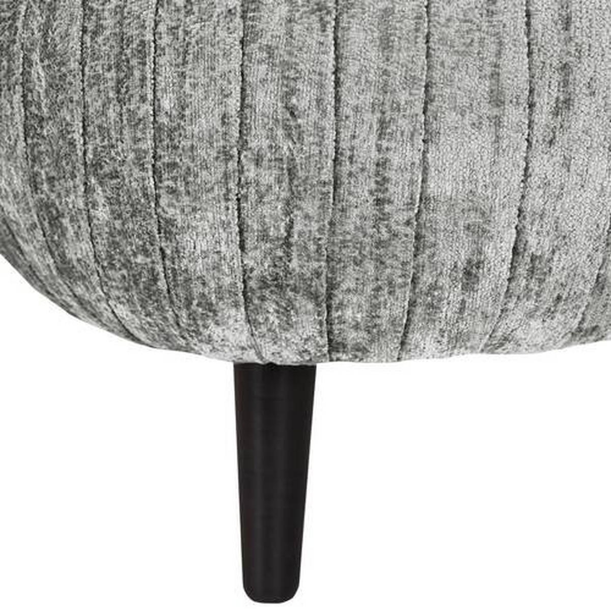 ECKSOFA in Chenille Grau  - Schwarz/Grau, Design, Holz/Textil (265/200cm) - Landscape