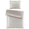 BETTWÄSCHESET STRIPES DK Satin 160/210 cm  65 cm/100 cm  - Weiss/Silberfarben, Design, Textil (160/210cm) - Dieter Knoll
