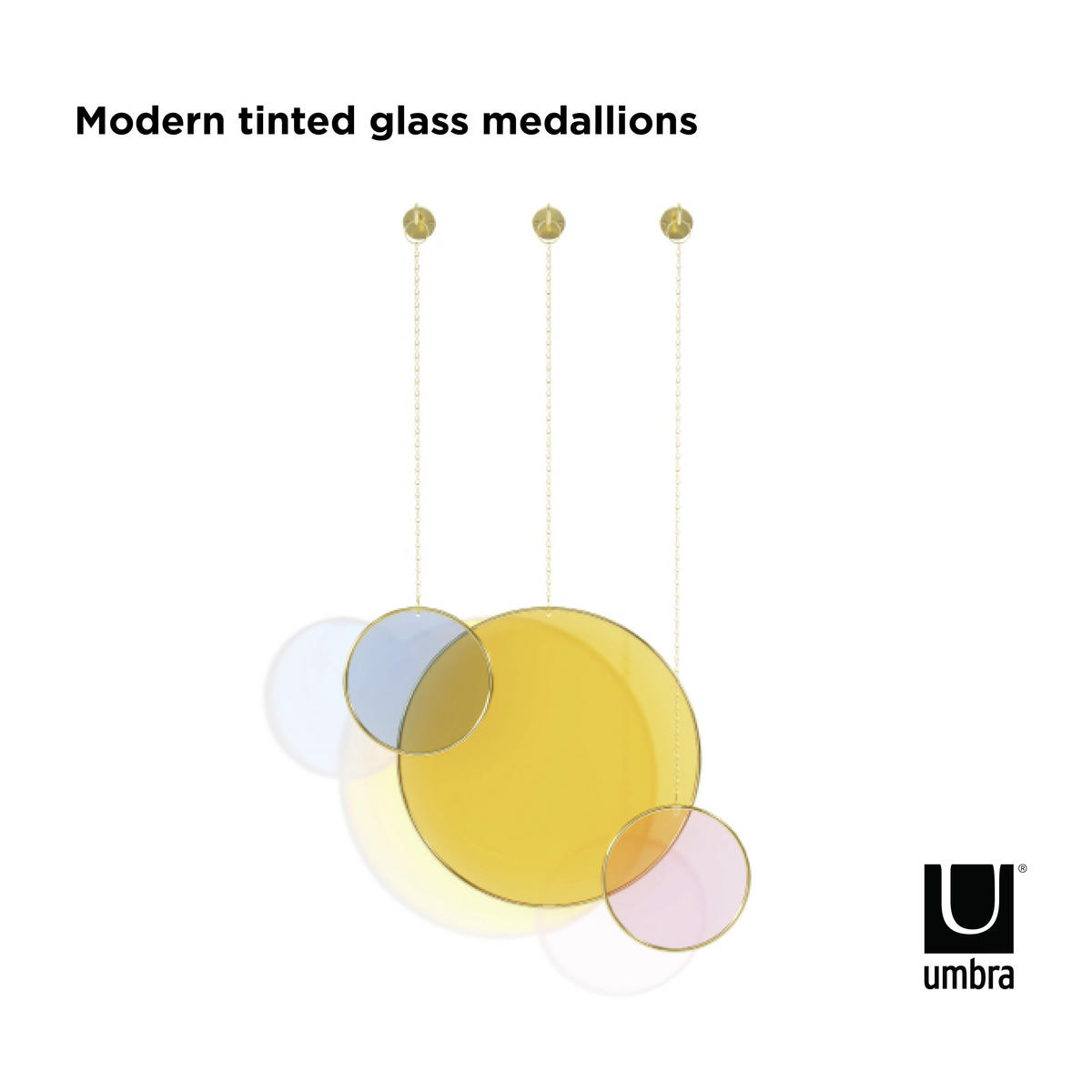 STENSKA DEKORACIJA    - lila/svetlo modra, Basics, kovina/umetna masa (46/3/46cm) - Umbra