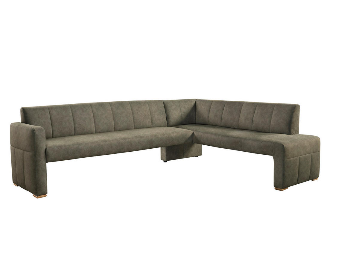UGAONA KLUPA  maslinasto zelena   - boja hrasta/maslinasto zelena, Moderno, drvo/tekstil (265/199cm) - Livetastic