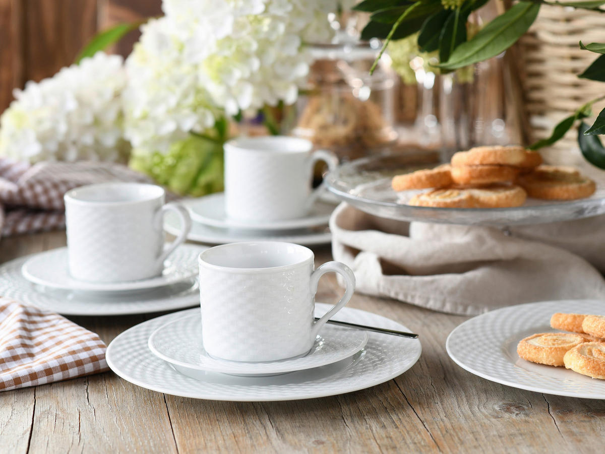 KAFFEESERVICE POLO 18-teilig  - Weiß, Basics, Keramik - Creatable