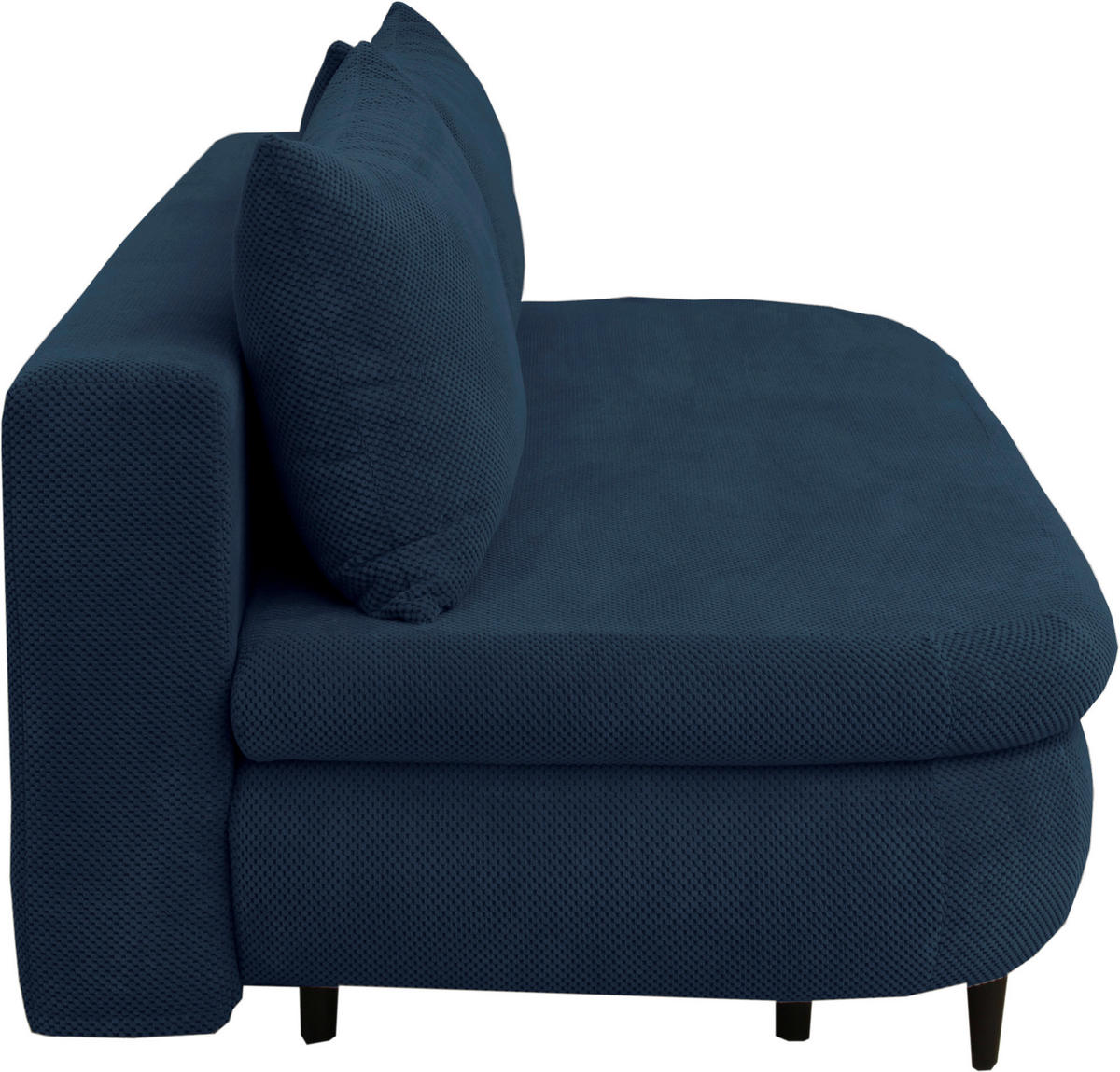 SCHLAFSOFA in Webstoff, Plüsch Dunkelblau  - Schwarz/Dunkelblau, Design, Textil (213/89/105cm) - Novel