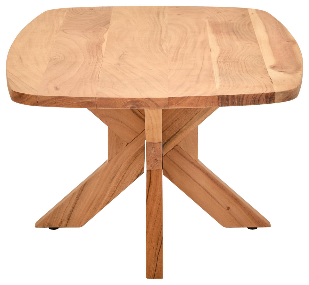 COUCHTISCH Akazie Hartholz 110/70/45 cm oval  - Akaziefarben, Design, Holz (110/70/45cm) - Livetastic