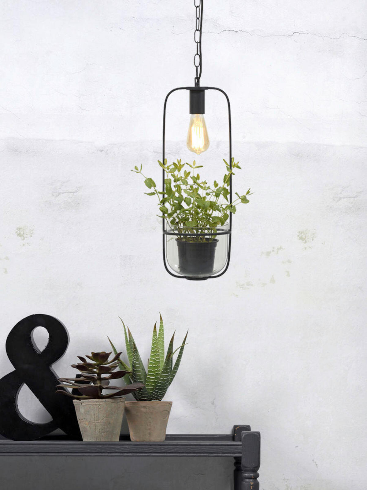 HÄNGLAMPA it's about RoMi  19/52 cm  - svart/transparent, Trend (19/52cm) - It's about Romi