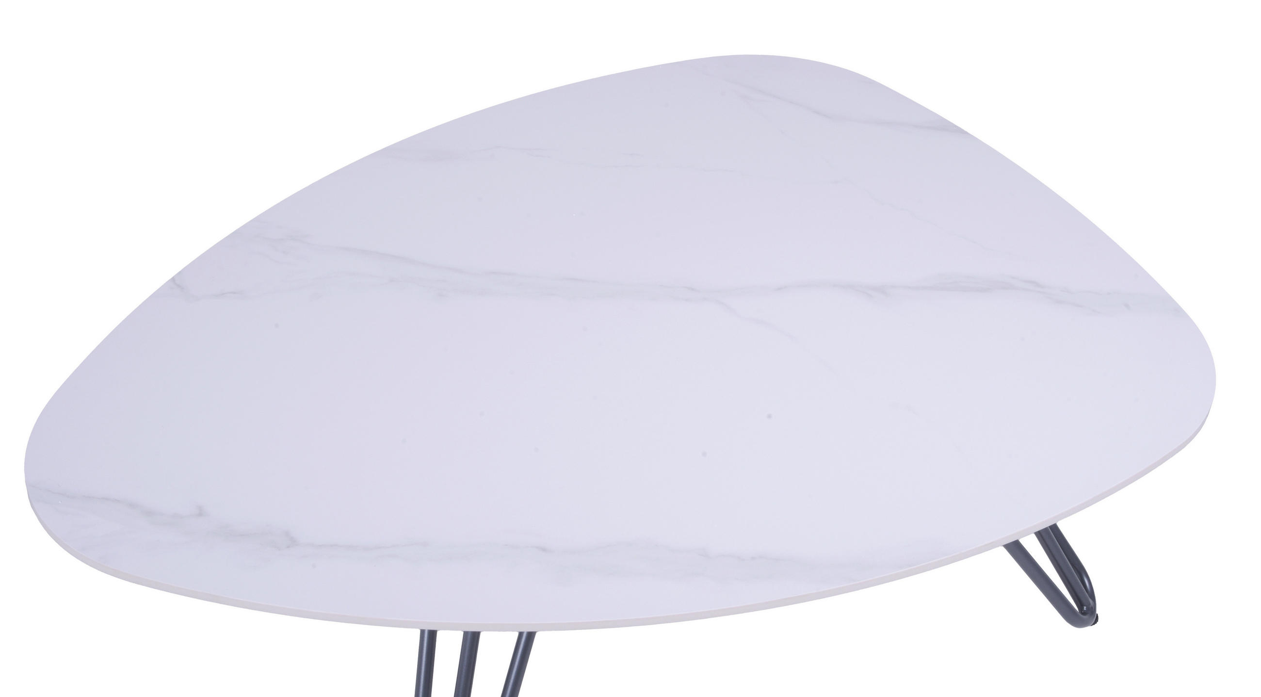 LOUNGETISCH 88/110/31,5 cm Metall  - Weiß/Grau, MODERN, Metall (88/110/31,5cm) - Gardenson