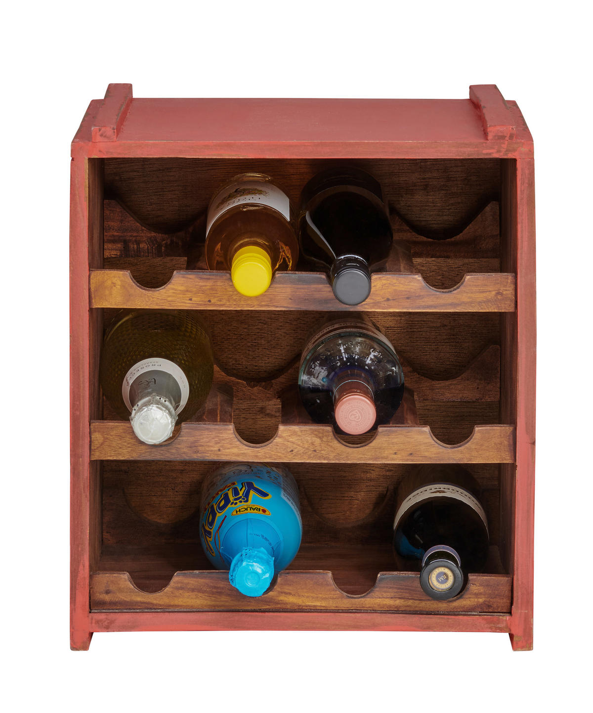 WEINREGAL 36/40/32 cm  - Rot, Trend, Holz (36/40/32cm) - Ambia Home