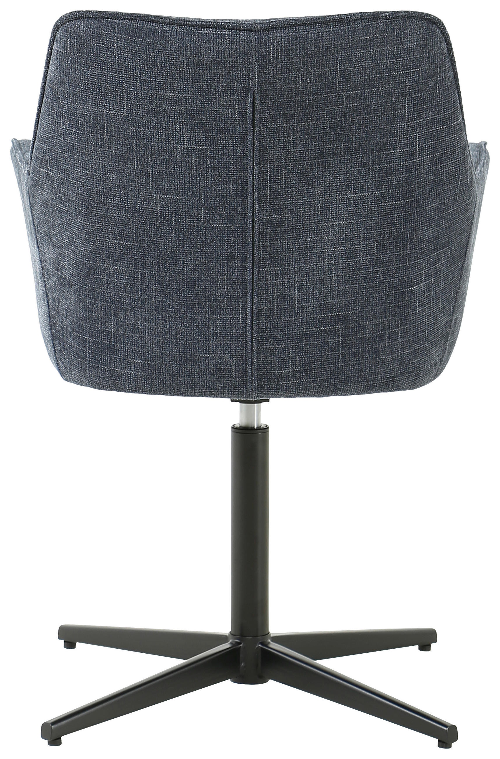 ARMLEHNSTUHL  in Eisen Leinenoptik  - Schwarz/Dunkelblau, KONVENTIONELL, Holz/Textil (60/86.5/61cm) - MID.YOU