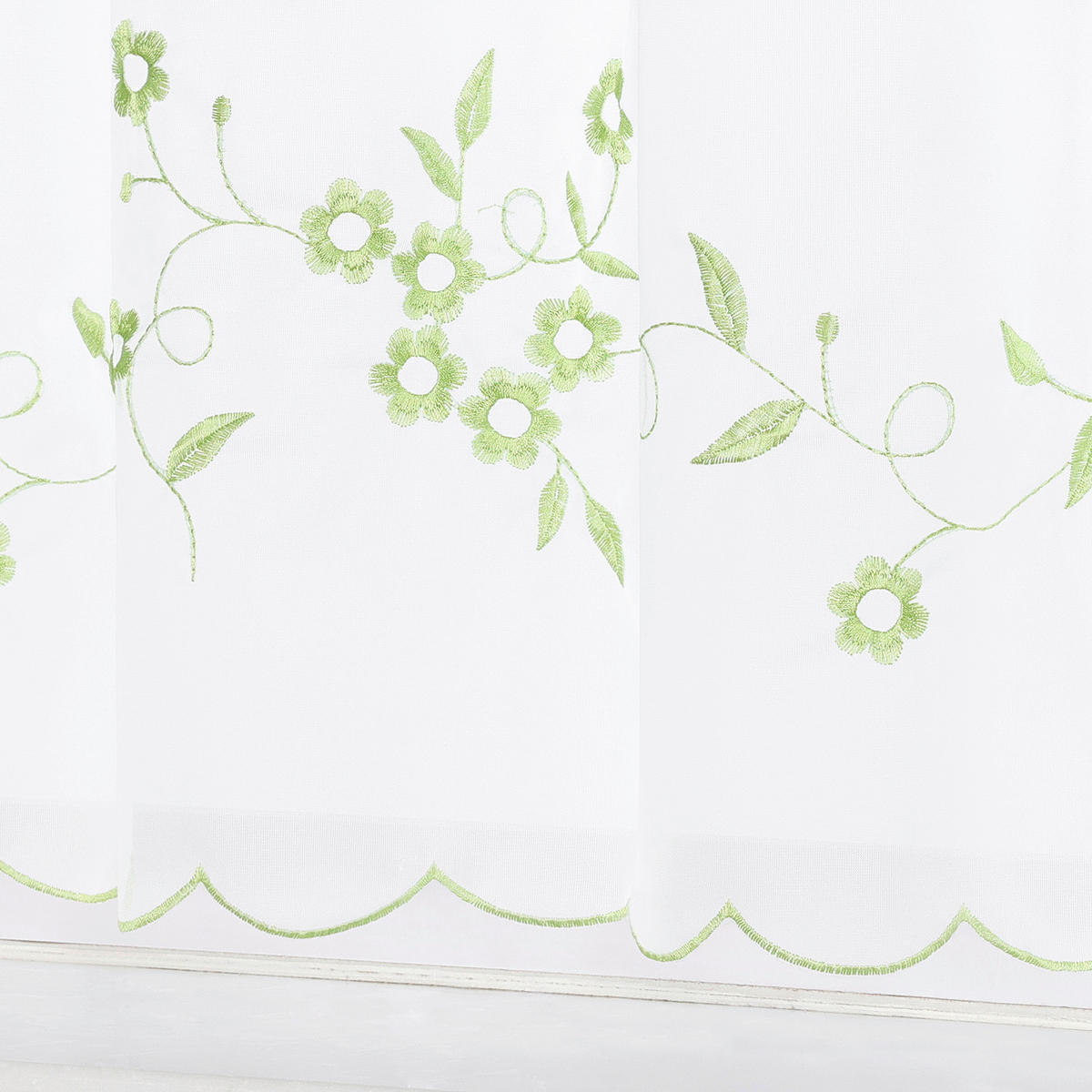 KURZGARDINE   120/60 cm   - Weiß Hochglanz, Basics, Textil (120/60cm) - Joyswahl