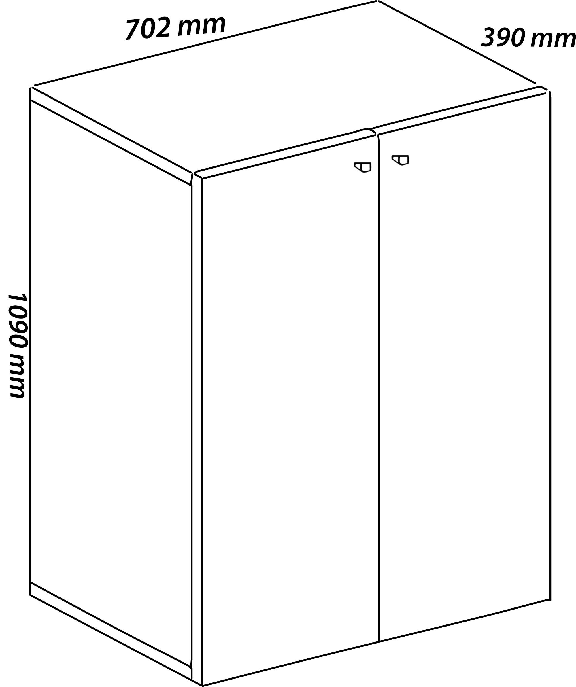 AKTENSCHRANK Anthrazit, Honigeiche  - Honigeiche/Anthrazit, Design (70/110/39cm) - MID.YOU