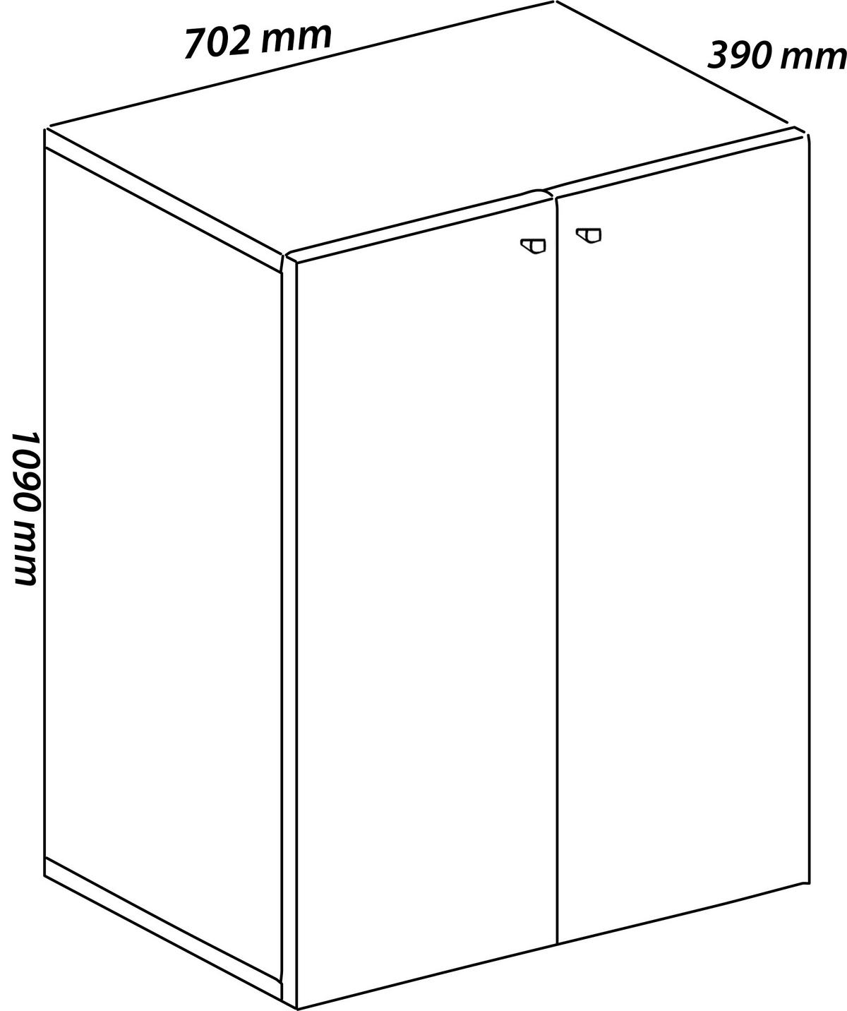 AKTENSCHRANK 70/110/39 cm  - Honigeiche/Anthrazit, Design (70/110/39cm) - MID.YOU