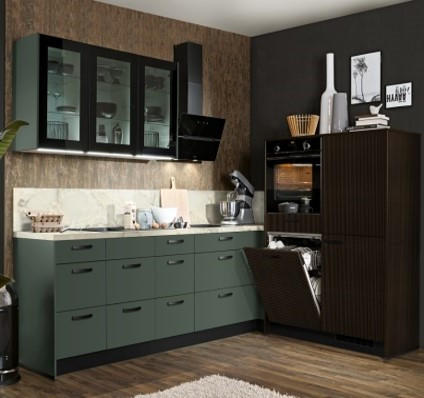 Eckküche Clean/Stripe