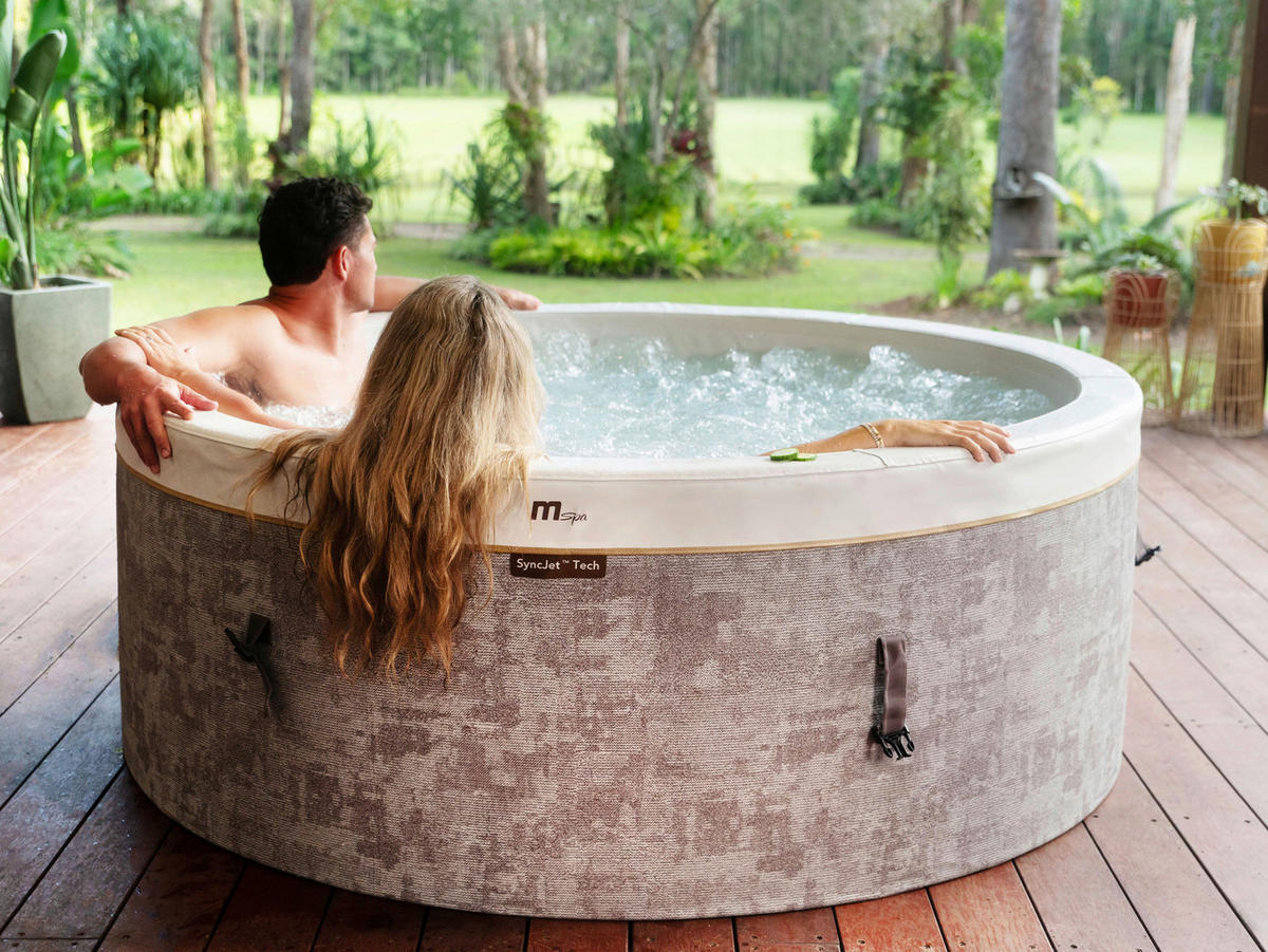 WHIRLPOOL MSPA COCOON 180/65 cm  - Hellbraun, KONVENTIONELL, Kunststoff (180/65cm)