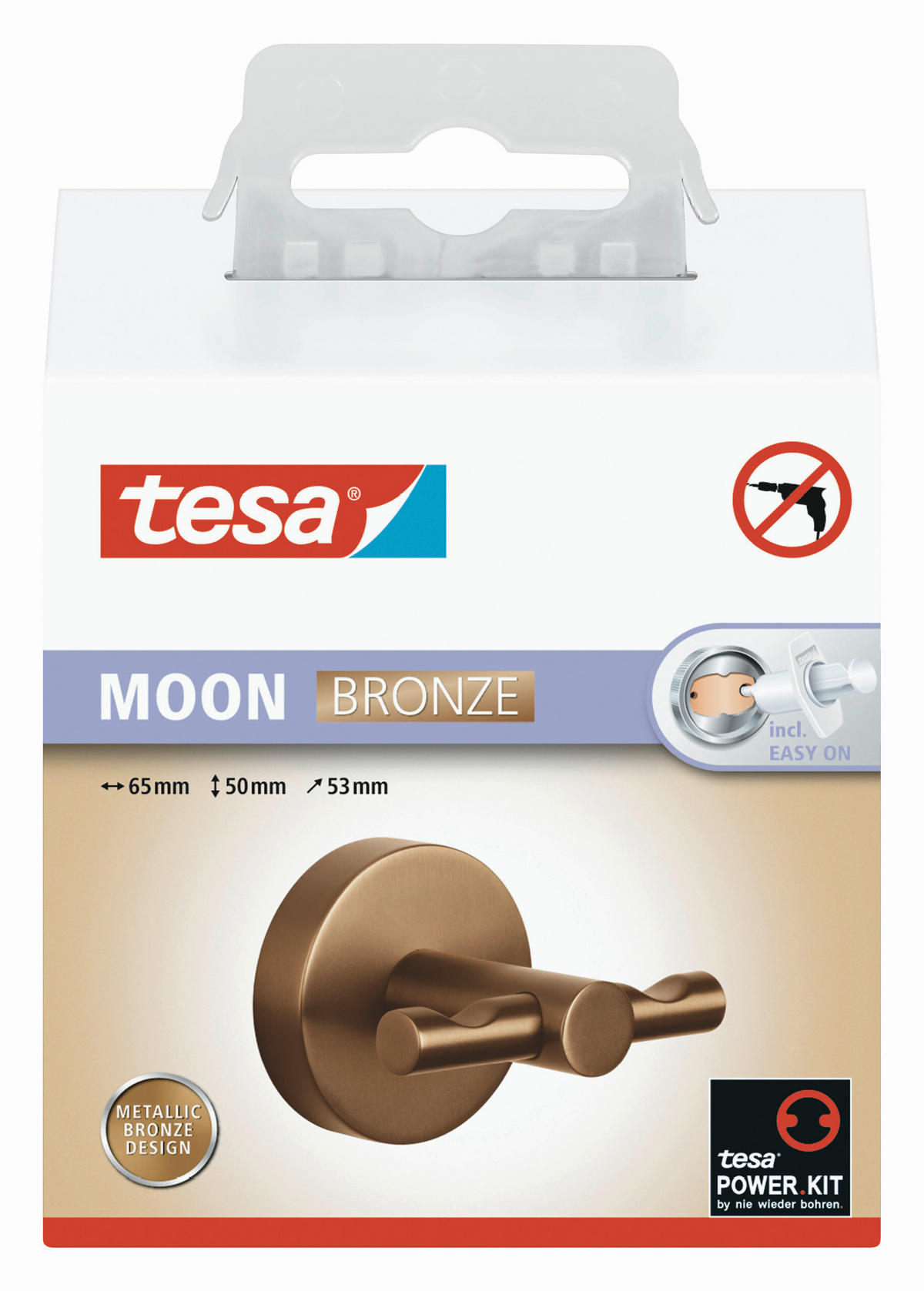 GARDEROBENHAKEN  in Bronzefarben  - Bronzefarben, Basics, Metall (6,5/5/5,3cm) - Tesa