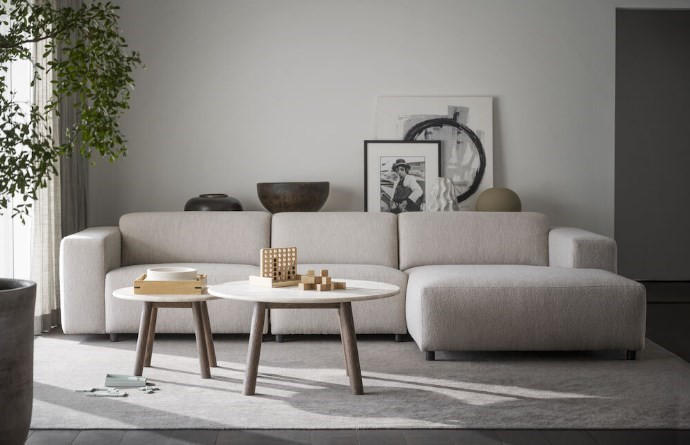 SOFFBORD i trä, sten 60/40 cm  - mörkbrun/naturfärgad, Klassisk, trä/sten (60/40cm) - Rowico