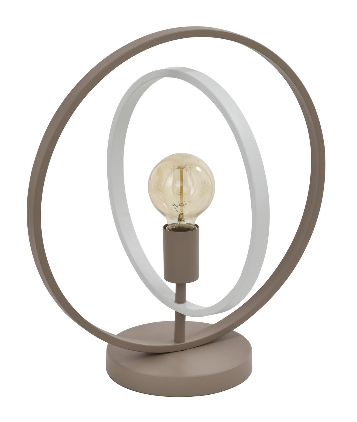 TISCHLEUCHTE Montpellier 40/42,5/30 cm  - Sandfarben/Weiß, Design, Kunststoff/Metall (40/42,5/30cm)