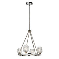 KRONLEUCHTER 53.7/62.1 cm    - Nickelfarben, Konventionell, Glas/Metall (53.7/62.1cm) - Elstead Lighting
