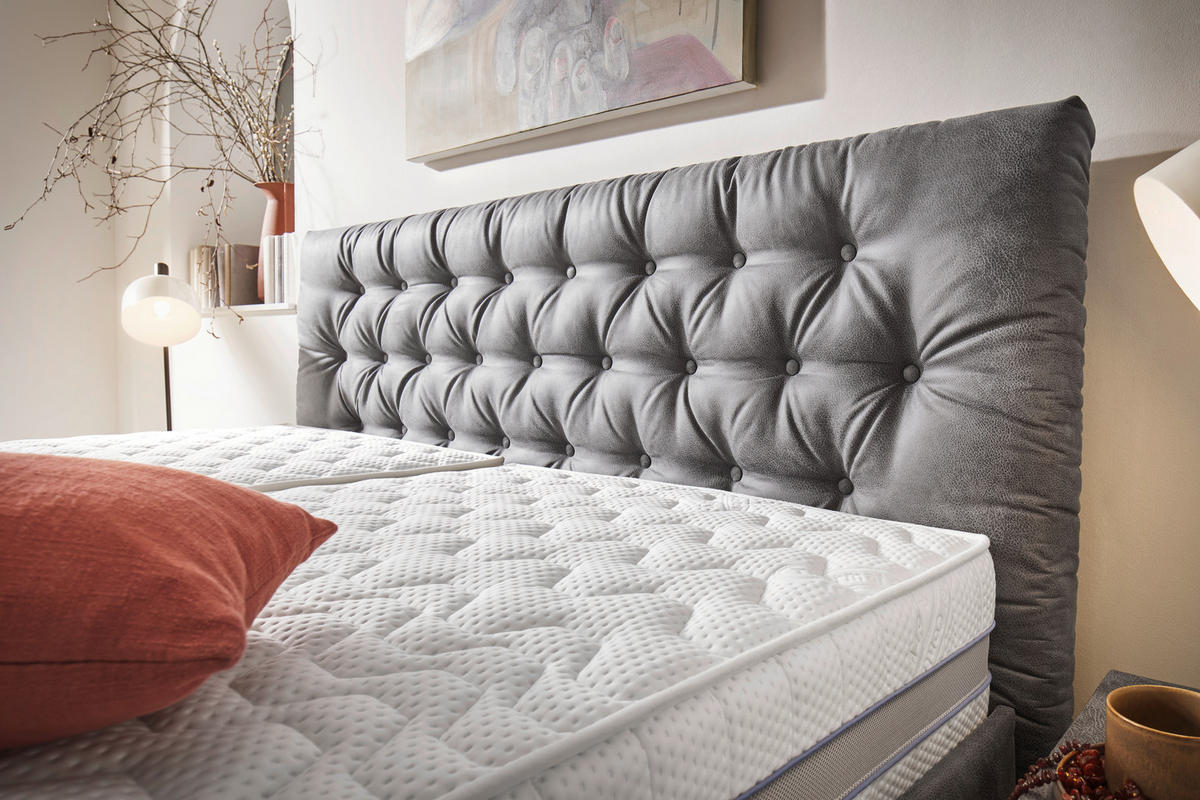 POLSTERBETT 180/200 cm, {[inkl. ],item.attr('349-543'),[, ]} - Schwarz/Weiß, Design, Holz/Textil (180/200cm) - Voleo