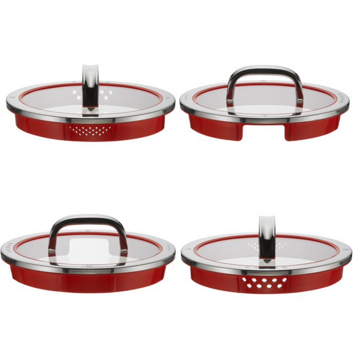 BRATENTOPF Function 4 1,4 L  - Edelstahlfarben/Rot, Basics, Kunststoff/Metall (16cm) - WMF