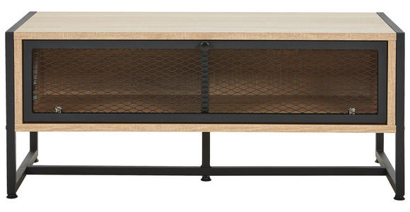 SCHUHBANK 95/40/41 cm - Schwarz/Sonoma Eiche, MODERN, Holz/Metall (95/40/41cm) - Novel