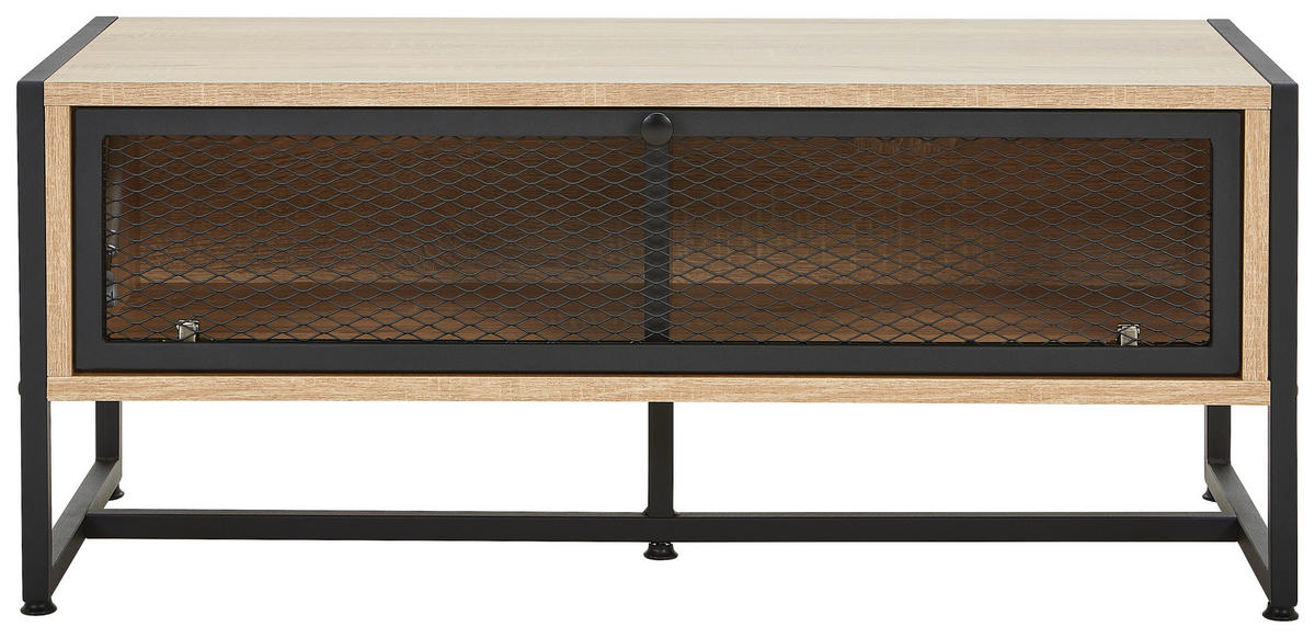 SCHUHBANK 95/40/41 cm  - Schwarz/Sonoma Eiche, MODERN, Holz/Metall (95/40/41cm) - Novel