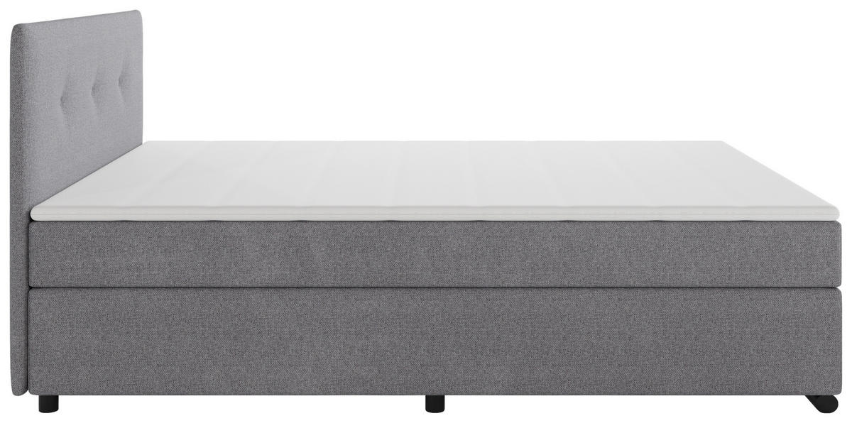 BOXSPRINGBETT 120/200 cm  in Hellgrau  - Hellgrau/Schwarz, MODERN, Karton/Holz (120/200cm) - MID.YOU