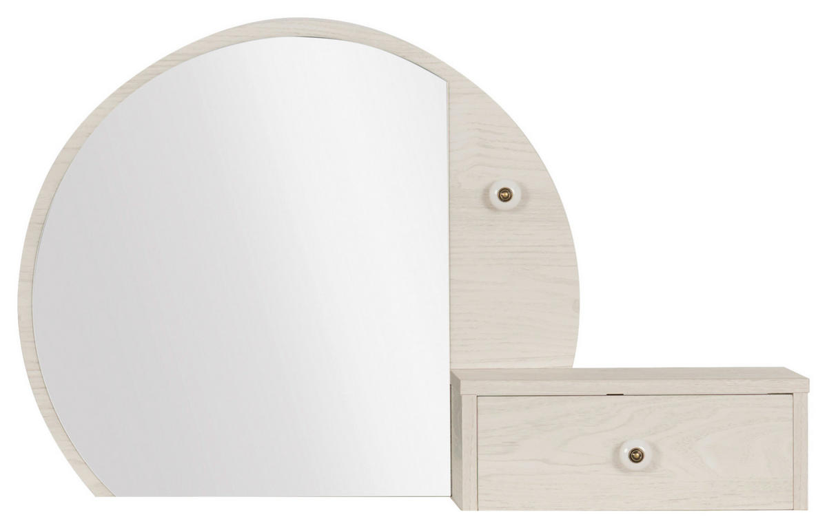SCHMINKTISCHAUFSATZ Kastanienfarben  - Kastanienfarben/Weiß, MODERN, Keramik/Holzwerkstoff (89/55/23cm) - MID.YOU