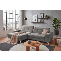 ECKSOFA Chenille Grau  - Kaschmir/Grau, Design, Kunststoff/Textil (182/328cm) - MID.YOU