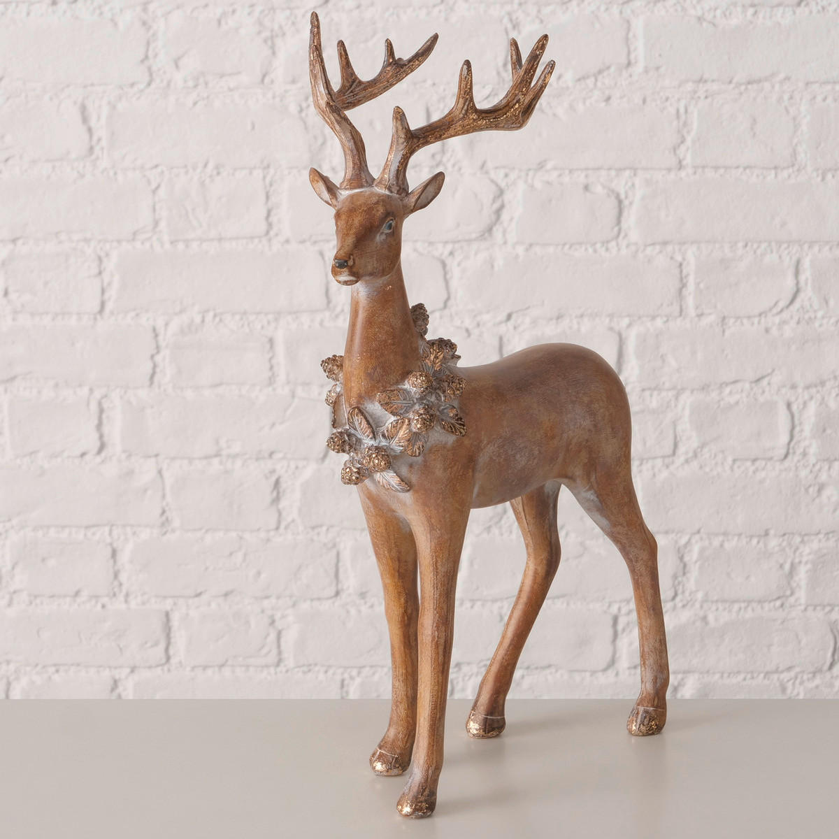 DEKOHIRSCH  - Braun, Basics, Kunststoff (25/14/42,5cm) - X-Mas